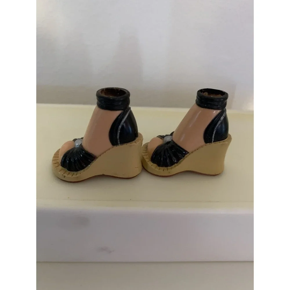 Mattel My Scene Barbie Doll Black Wedge Shoes